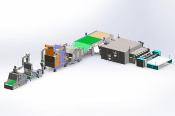 Produktionslinie HJ-Polyester-Wattierung